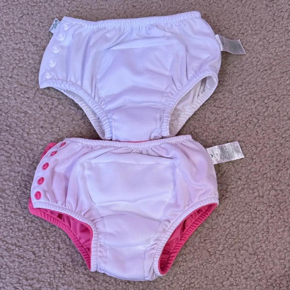 Vibrant Pink and White Diaper Covers